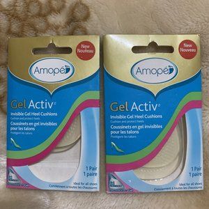 Amope Gel Activ Invisible Gel Heel Cushions Ideal For All Shoes Brand New 2Pair
